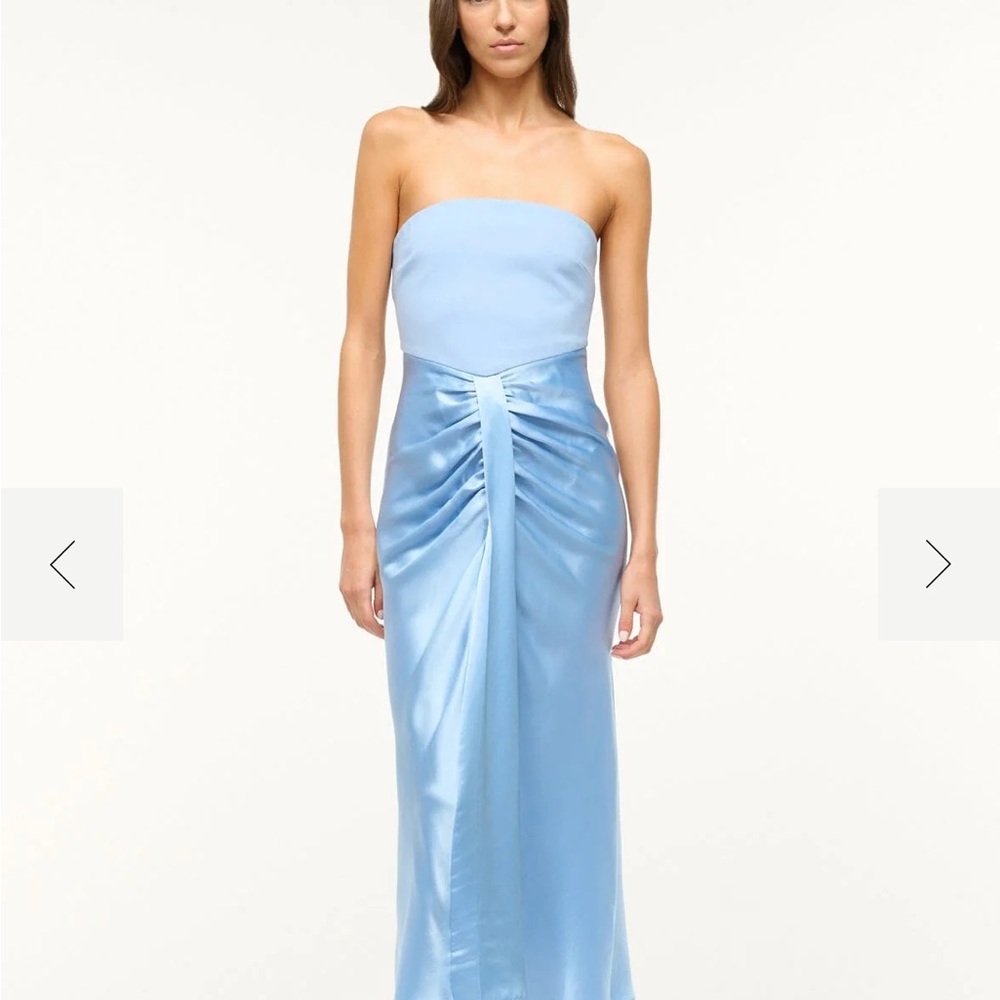 NWT STAUD MIDI WAYFARING DRESS AZURE